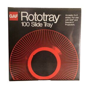 GAF & Sawyer's Projectors Rototray  2X2 100 Slide Tray New Sealed Box